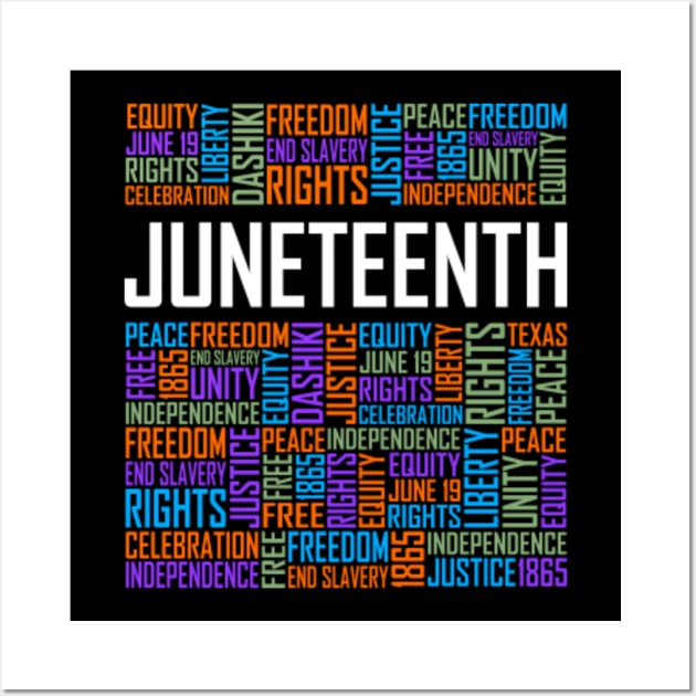 Juneteenth Words Wall Art by LetsBeginDesigns